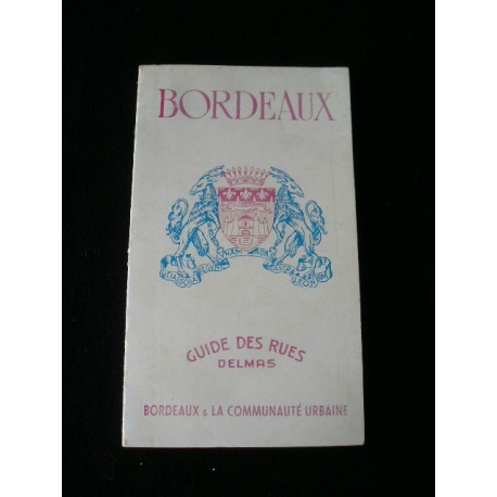 Ancien plan des rues de Bordeaux ( 1972) 