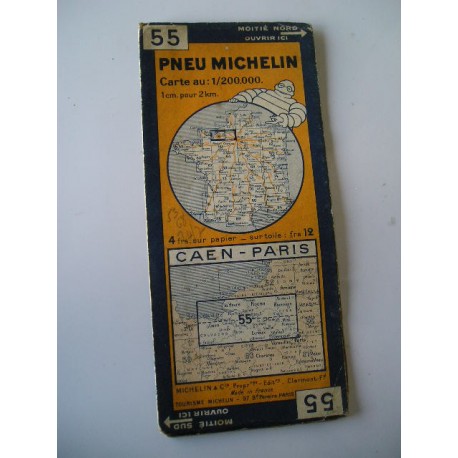 Cartes Michelin orange anciennes, années 30...50  