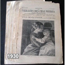 33 anciennes revues Veillées des Chaumières, 1930 