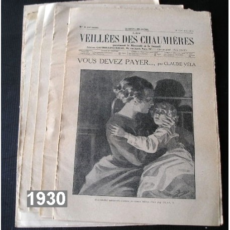 33 anciens journaux Veillées des Chaumières, 1930 