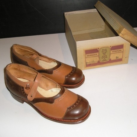Chaussures 1920 enfant anciennes marque Jackie Limoges Broc23