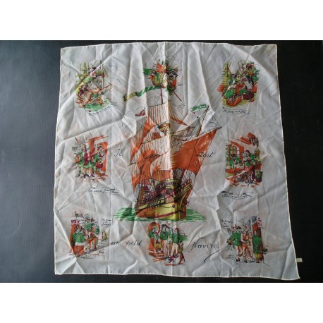 Foulard "Petit Navire", vintage