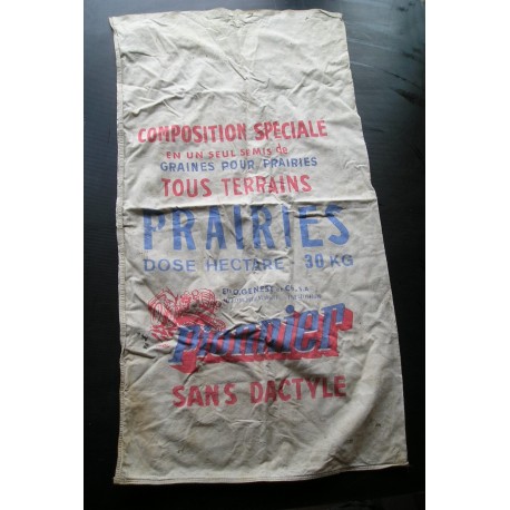 Sac en toile ancien "Graines pour Prairies"