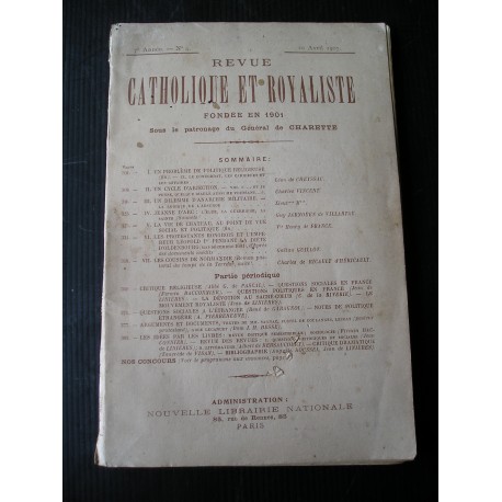 Revue Catholique et Royaliste 1907