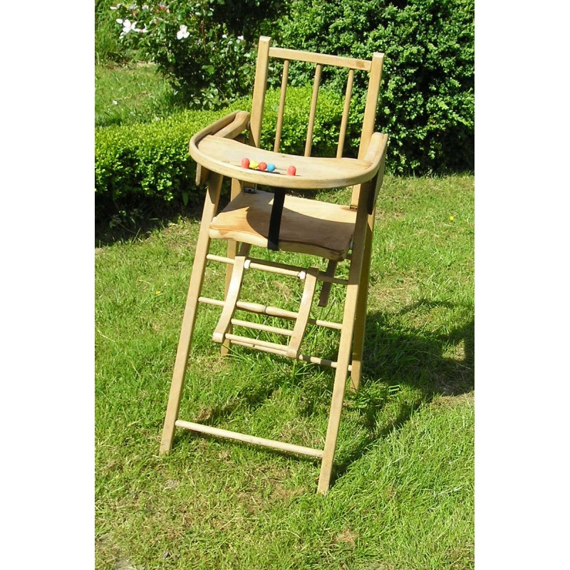 Chaise haute en bois, pour bébé - Broc23