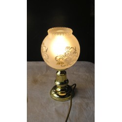 Lampe en laiton, globe boule