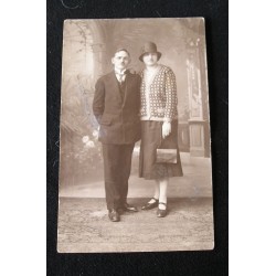 Photo ancienne- CPA, couple année 1928