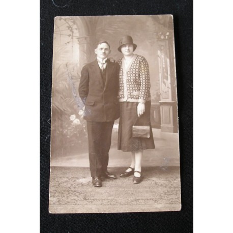 Photo ancienne- CPA, couple année 1928