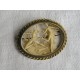 Broche ancienne, couple de patineurs 