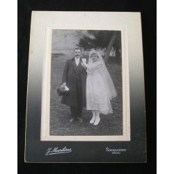 Photo ancienne couple de mariés années 20