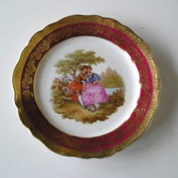 Assiette Porcelaine de Limoges, personnages romantiques