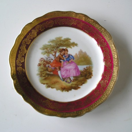 Assiette Limoges, personnages romantiques