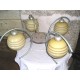  Lustre vintage, 4 globes,  diagonale 68 cm