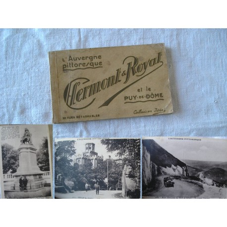 Dépliant de cartes postales anciennes CLERMONT-ROYAT, années 30