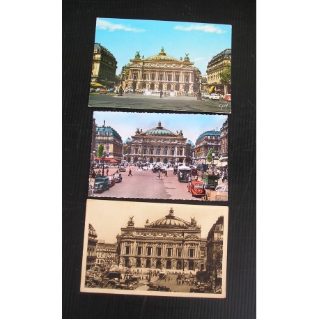 3 cartes postales Opéra de Paris
