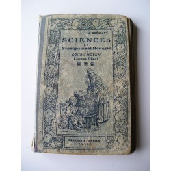 Livre scolaire Sciences et Enseignement ménager 1921