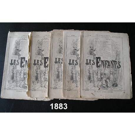 5 Revues anciennes "les Enfants" 1883