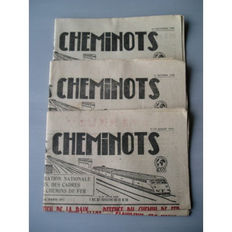 3 Journaux "la Tribune du Cheminot" 1949