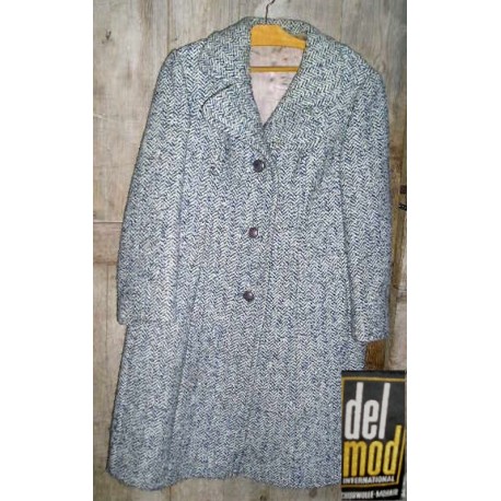 Manteau lainage gris, ancien années 50