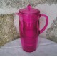 Pot à eau et verres, plastique rose