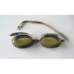 Lunettes anciennes auto-moto, avec pare soleil 