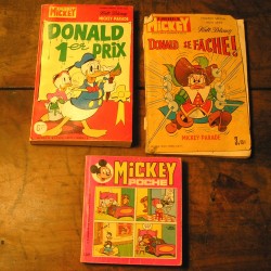 3 albums BD anciens le journal de MICKEY   1978 