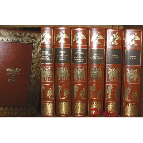 Livres de collection HOMERE : l'Iliade, l'Odyssée....6 volumes reliés