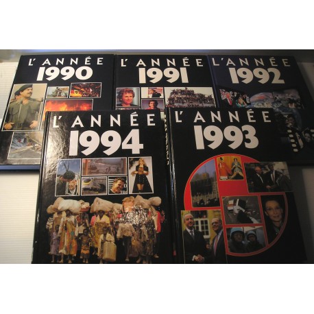 5 Livres Actualités 1990 à 1994 France, Monde...