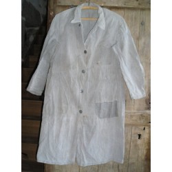 Blouse grise ancienne de maitre d'école (ou d'ouvrier) 