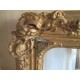 Miroir ancien bois et platre doré 115cm