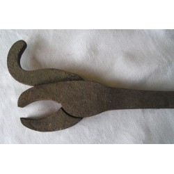 Outil ancien cuir, cordonnier, pince 40cm