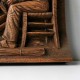 Tableau bois A Morand, scène paysanne 42x34cm