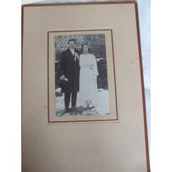 Photo ancienne couple de mariés, années 20-30