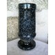 Vase funéraire noir en pierre émaillée 