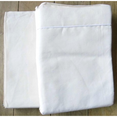 2 Draps anciens neufs Pur Coton  220x310