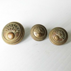 3 Boutons militaire infanterie15 et 20mm