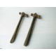2 Vieux outils de cordonnier, marteaux ronds