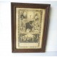 Joli cadre en bois avec photo ancienne religieuse - 1934