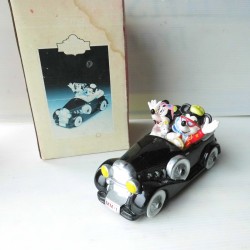 Boite à musique, voiture MICKEY & MINNIE,  Schmid, fonctionne dans sa boite