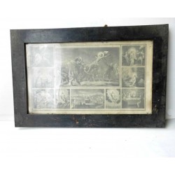 2 Tableaux religieux anciens début XXè 55x36cm une vitre cassée