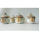 6 petits pots anciens en porcelaine