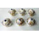 6 petits pots anciens en porcelaine