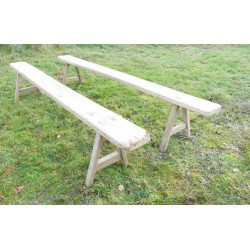 2 bancs de ferme en bois-2.70m