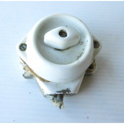 Interrupteur en porcelaine,matériel électrique ancien (2)