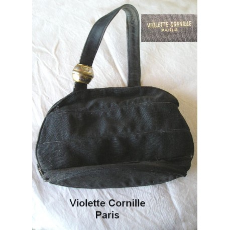 Sac à main ancien Violette Cornille , années 40-50