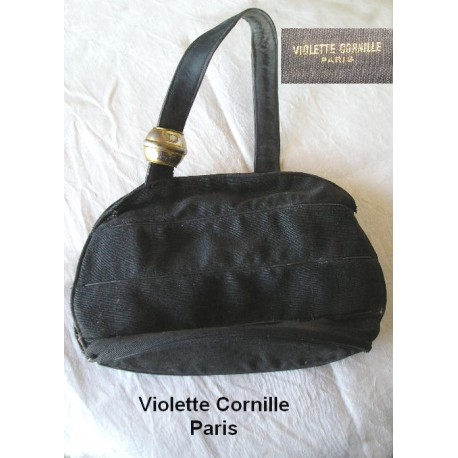 Sac à main ancien Violette Cornille , années 40-50