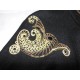 Veste ancienne en laine paillettes dorures