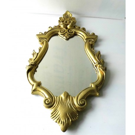 Miroir ancien en bois doré art déco