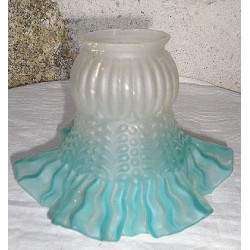 Tulipe/cloche en pâte de verre, bleue