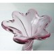 Vase ancien mauve, fleur, 37cm,  cristallerie d'Aubusson
